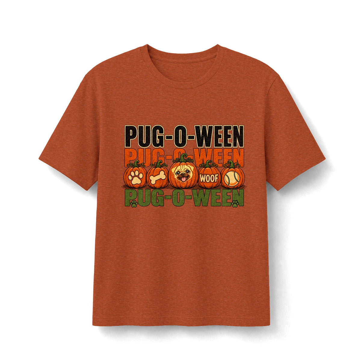 PUG-O-WEEN Halloween Pug T-Shirt | Cute Fall Dog Tee