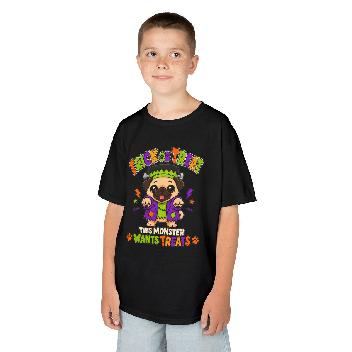 Kids Halloween T‑Shirt — This Monster Wants Treats | Halloween Trick-or-Treat Tee