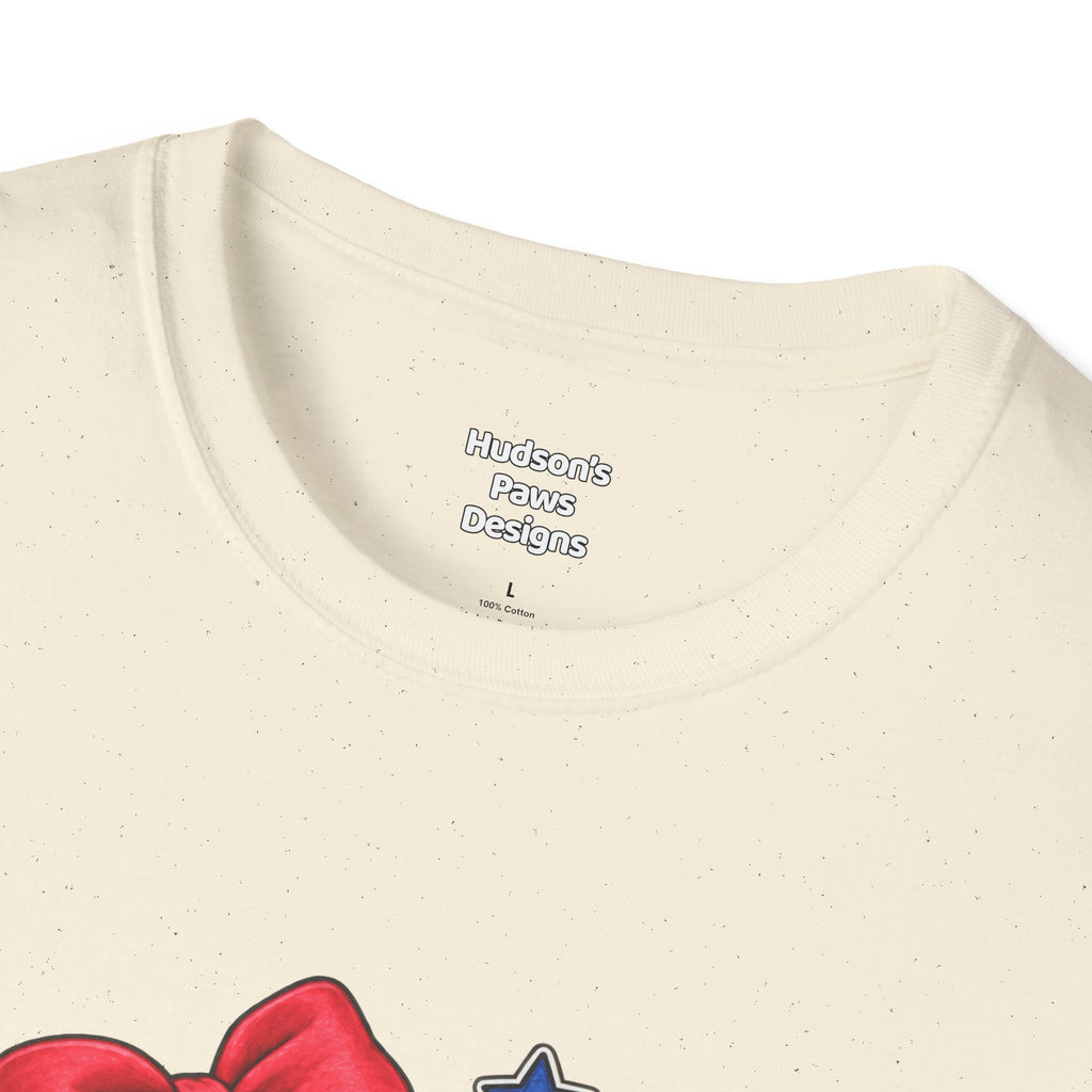 Stars, Stripes & Bows Pug T-Shirt – Patriotic Girl Pug Americana Shirt