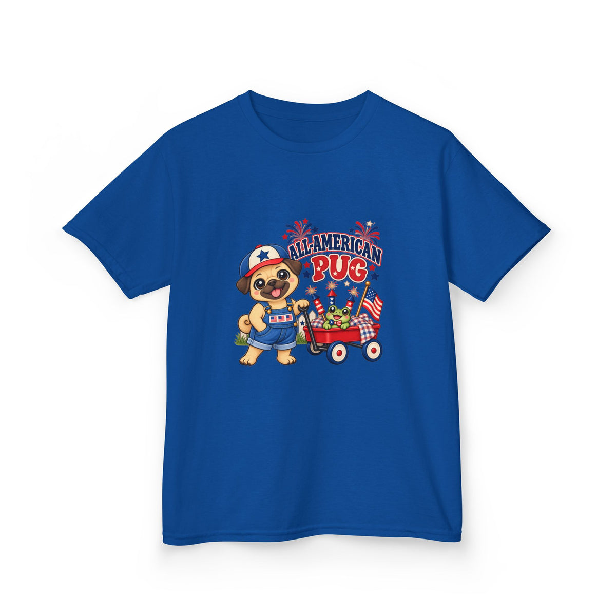 All-American Pug Kid's T-Shirt – Patriotic Kids Americana Shirt