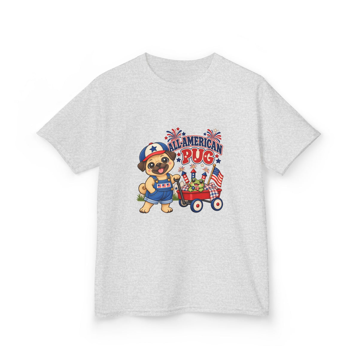 All-American Pug Kid's T-Shirt – Patriotic Kids Americana Shirt
