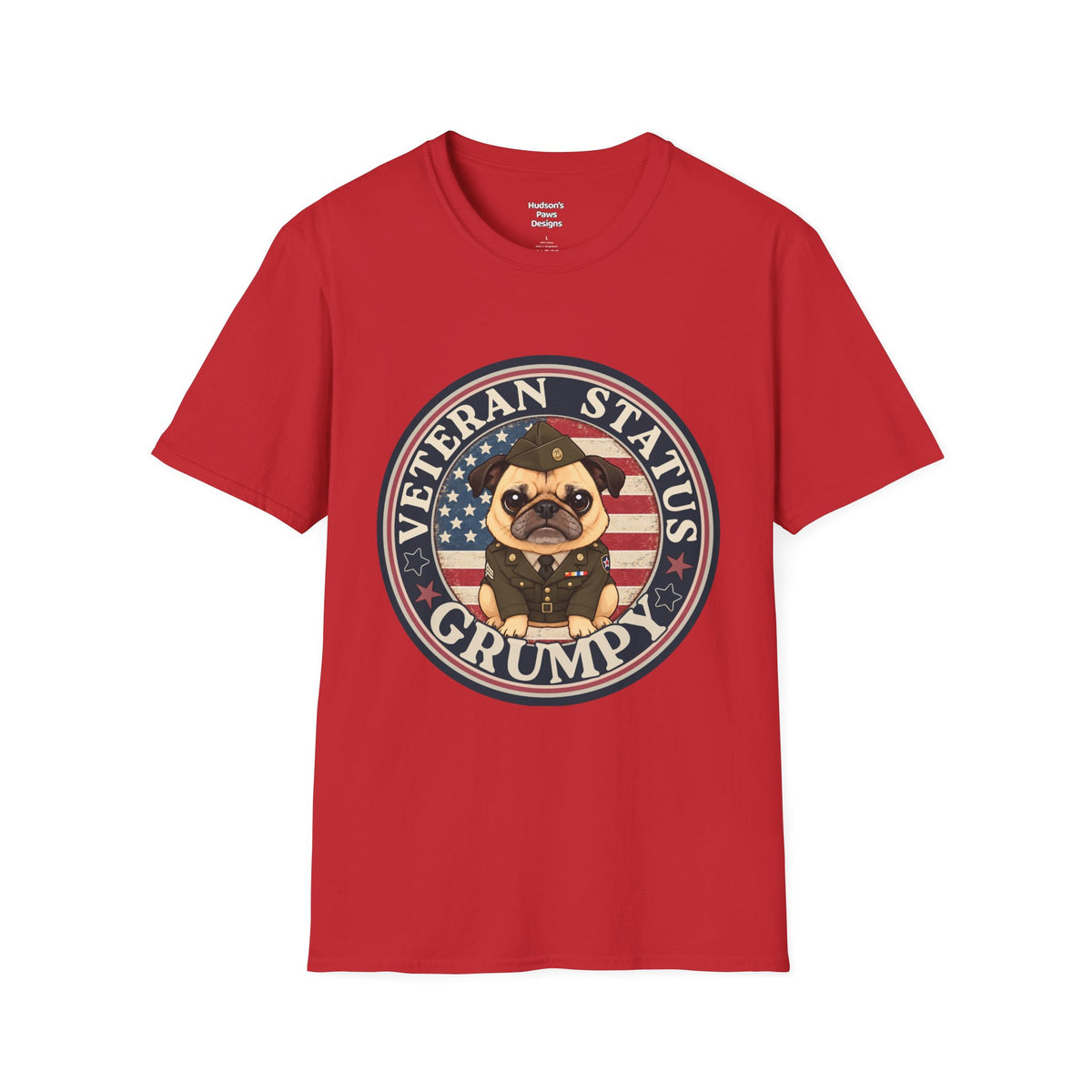 Army Veteran Status Grumpy Pug T-Shirt – Funny U.S. Army Veteran Shirt