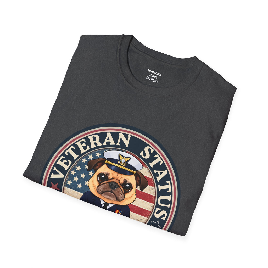 Coast Guard Veteran Status Grumpy Pug T-Shirt – Funny U.S. Coast Guard Veteran Shirt