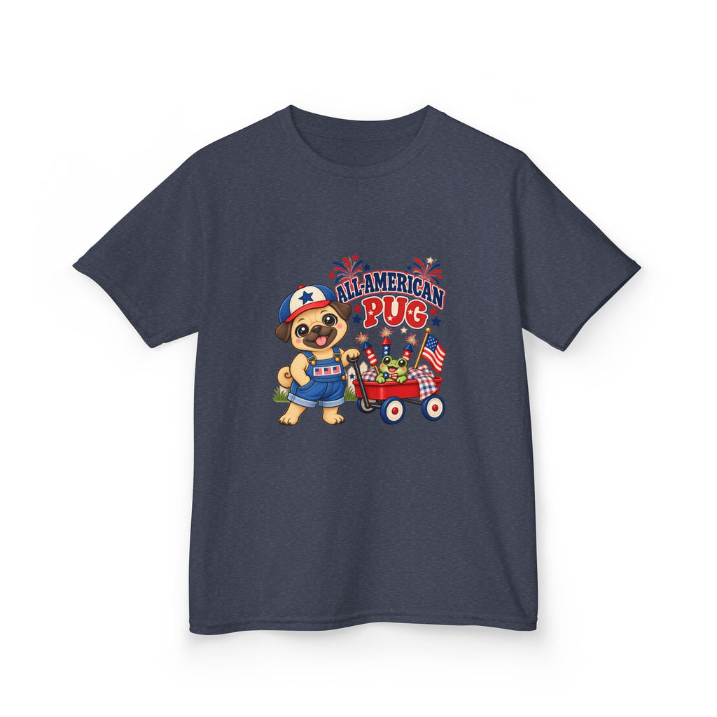 All-American Pug Kid's T-Shirt – Patriotic Kids Americana Shirt