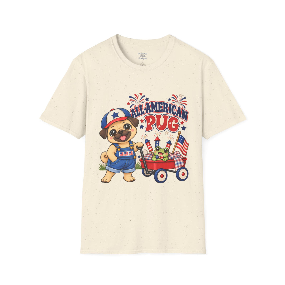All-American Pug T-Shirt — Patriotic Americana Shirt for Adults