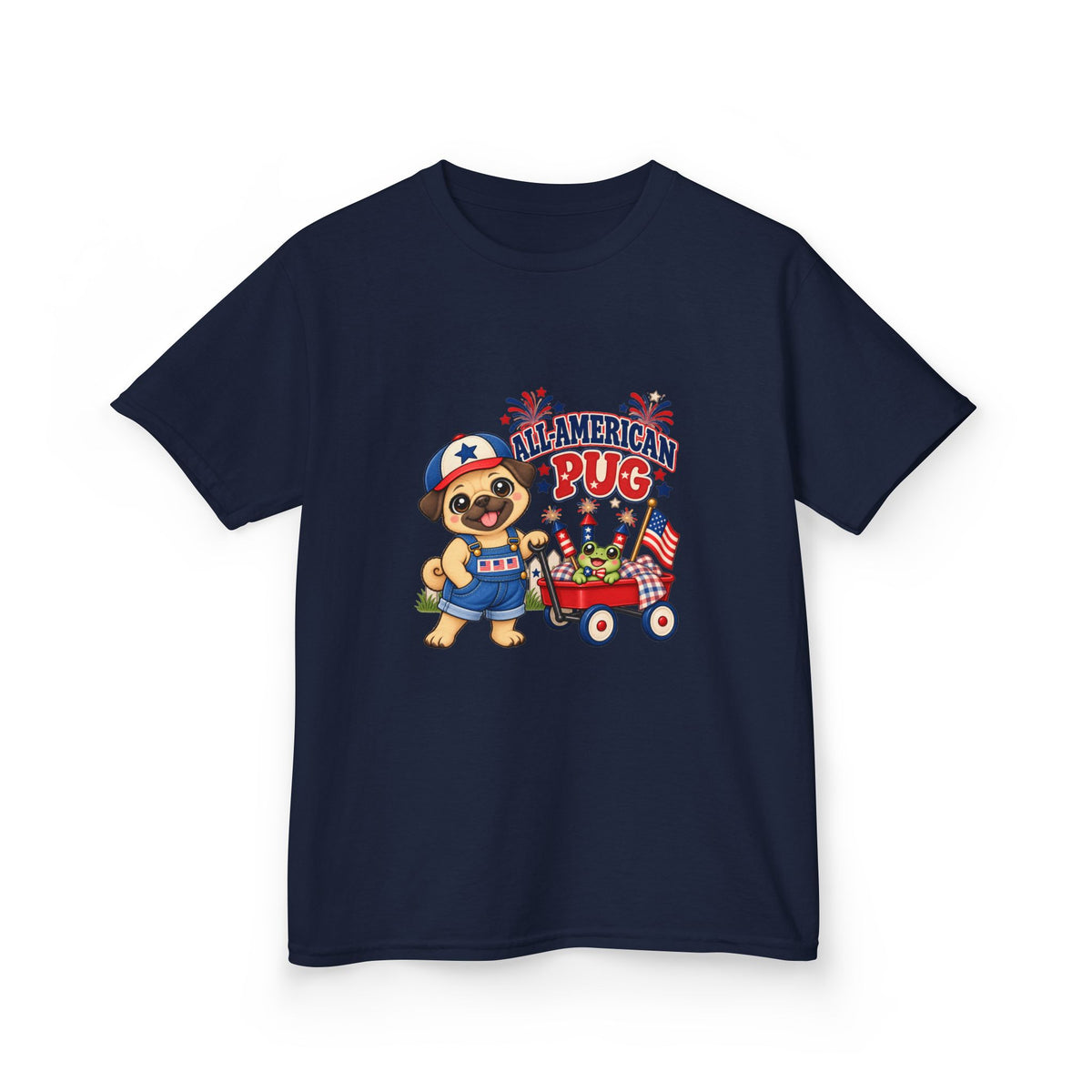 All-American Pug Kid's T-Shirt – Patriotic Kids Americana Shirt